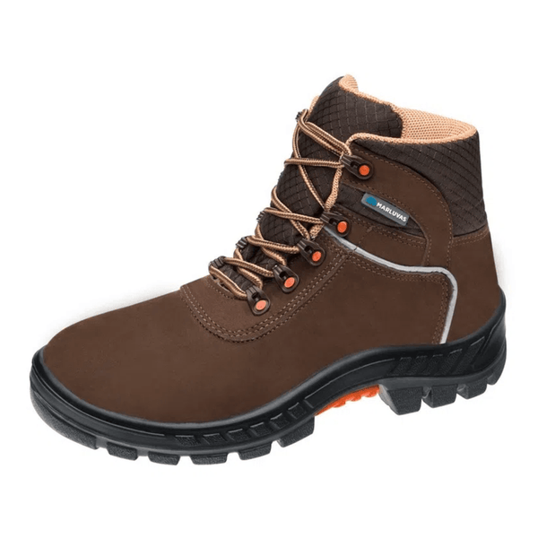 Bota De Segurança Nobuck Cadarço Bidensidade Bico De Plástico Marrom 75BPR29MSMCBP Tamanho 42 CA 41370 Marluvas