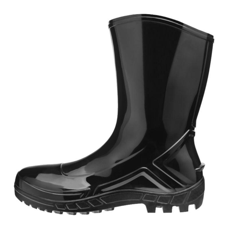 Bota Profissional PVC Preta Cano Médio Sem Forro Sem Bico 110VFLEXPR Tamanho 36 CA 42291 Marluvas