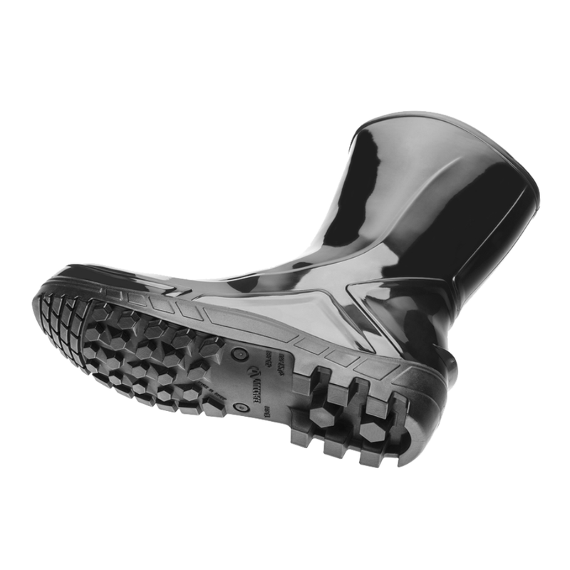 Bota Profissional PVC Preta Cano Médio Sem Forro Sem Bico 110VFLEXPR Tamanho 36 CA 42291 Marluvas